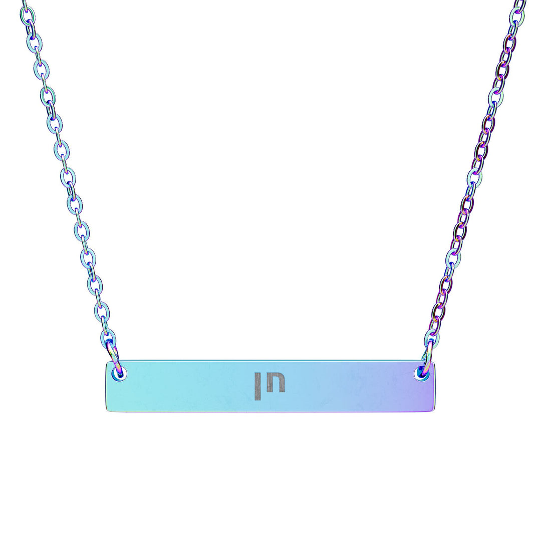 CHEN (Grace. Favor.) Bar Necklace