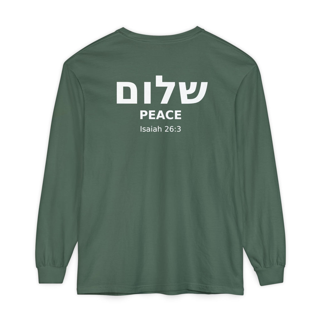 SHALOM (Peace) Long Sleeve Tee