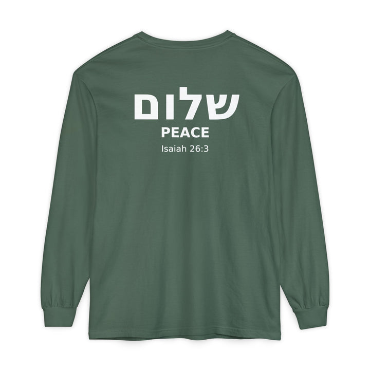 SHALOM (Peace) Long Sleeve Tee