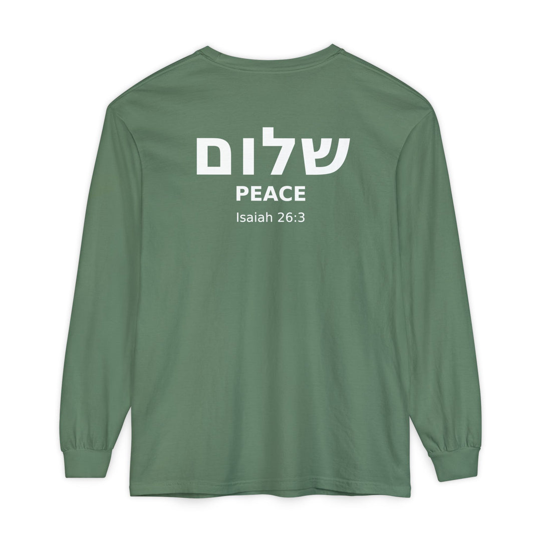 SHALOM (Peace) Long Sleeve Tee