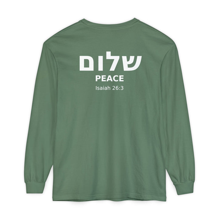 SHALOM (Peace) Long Sleeve Tee