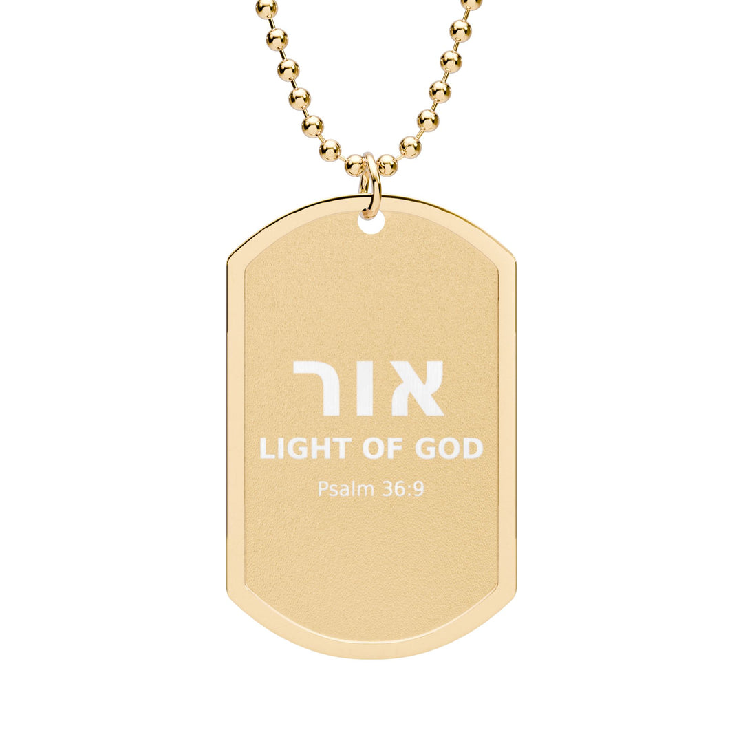 OR (Light of God) Dog Tag Necklace