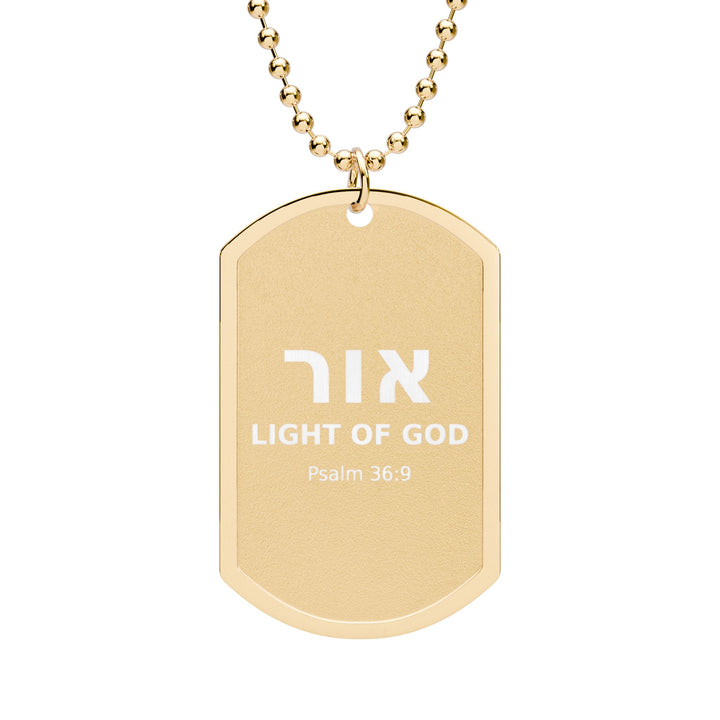OR (Light of God) Dog Tag Necklace