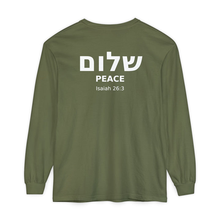 SHALOM (Peace) Long Sleeve Tee