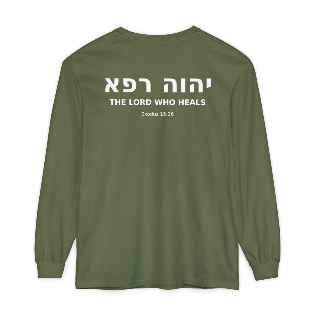 YAHWEH RAPHA (The Lord Who Heals) Long Sleeve Tee