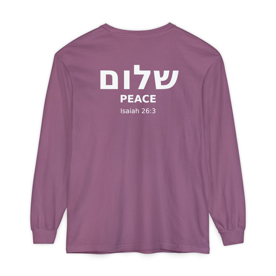 SHALOM (Peace) Long Sleeve Tee