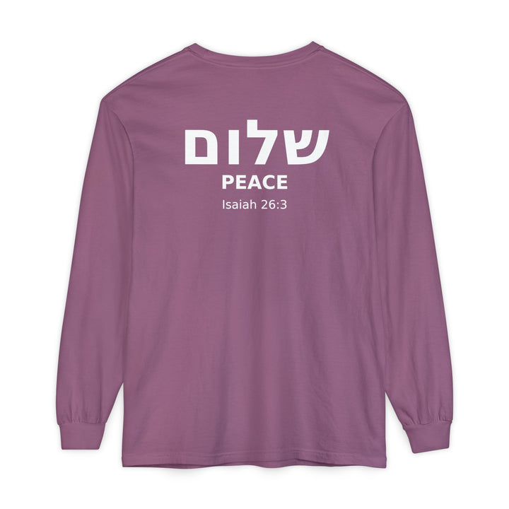 SHALOM (Peace) Long Sleeve Tee