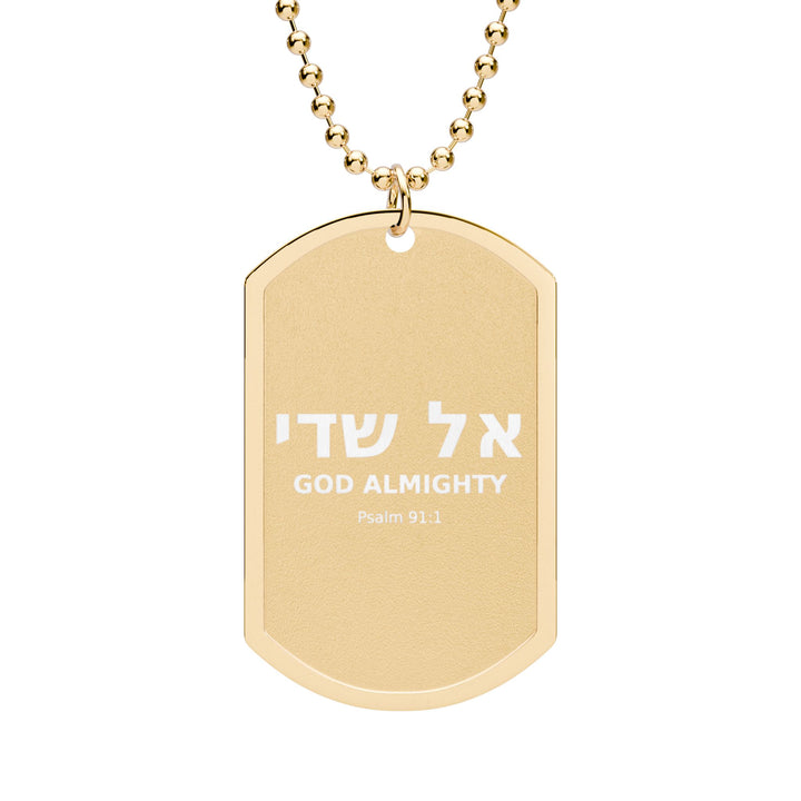 EL SHADDAI (God Almighty) Dog Tag Necklace