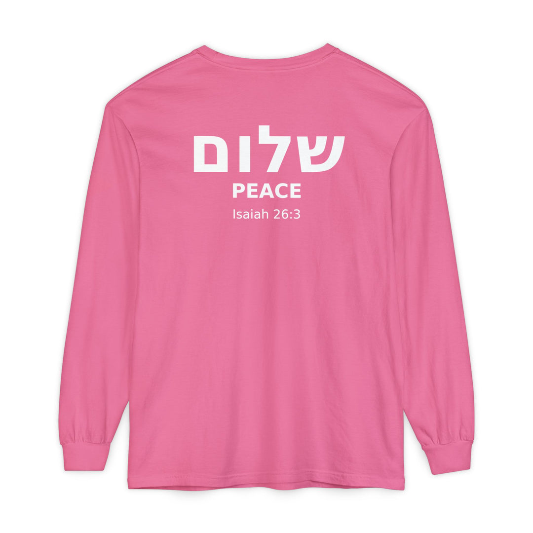 SHALOM (Peace) Long Sleeve Tee