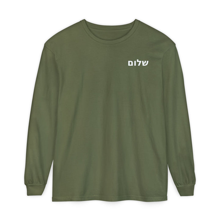 SHALOM (Peace) Long Sleeve Tee