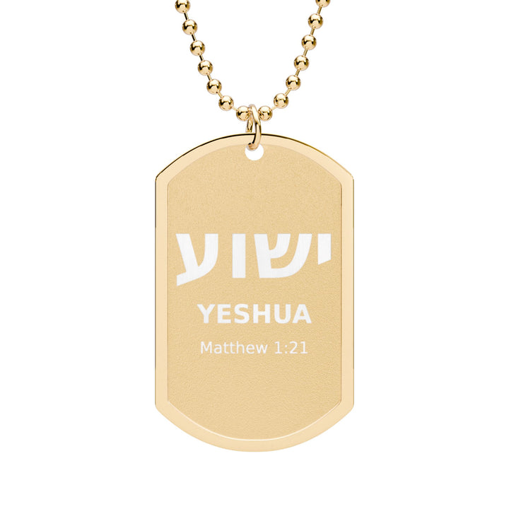 YESHUA (Jesus) Dog Tag Necklace