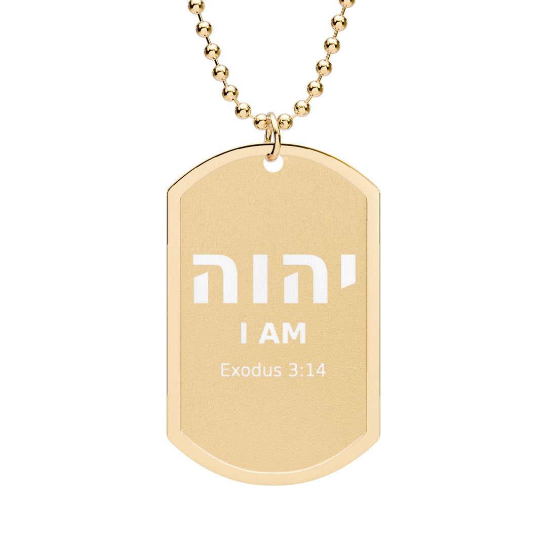YAHWEH (I Am) Dog Tag Necklace