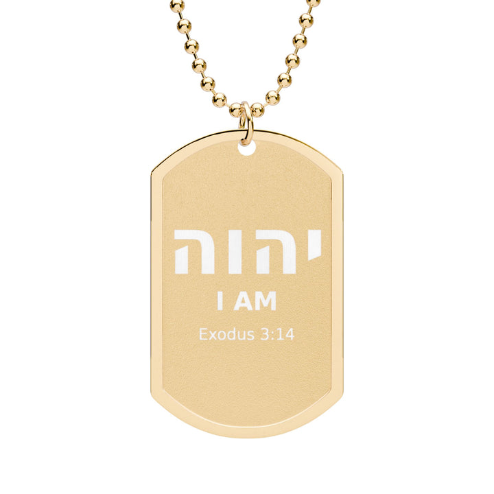 YAHWEH (I Am) Dog Tag Necklace