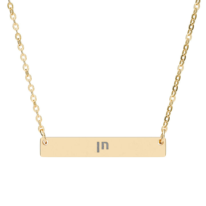 CHEN (Grace. Favor.) Bar Necklace