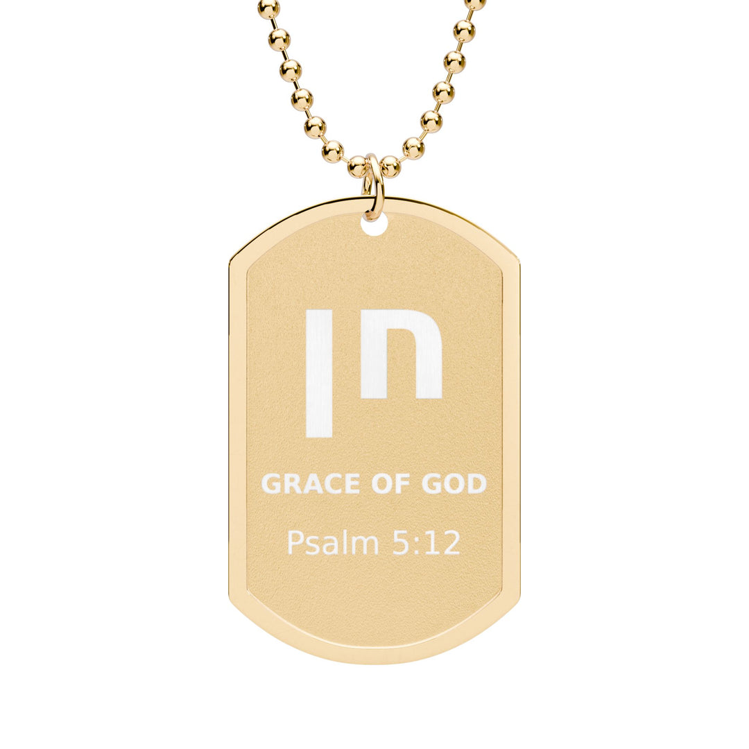CHEN (Grace. Favor.) Dog Tag Necklace
